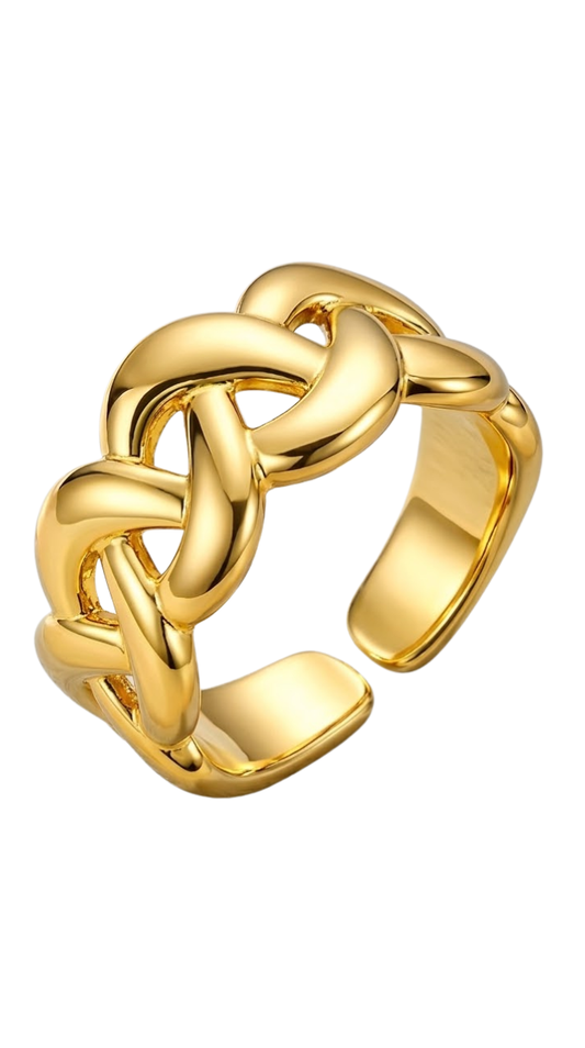 Braided Knot Adjustable Ring for Women
