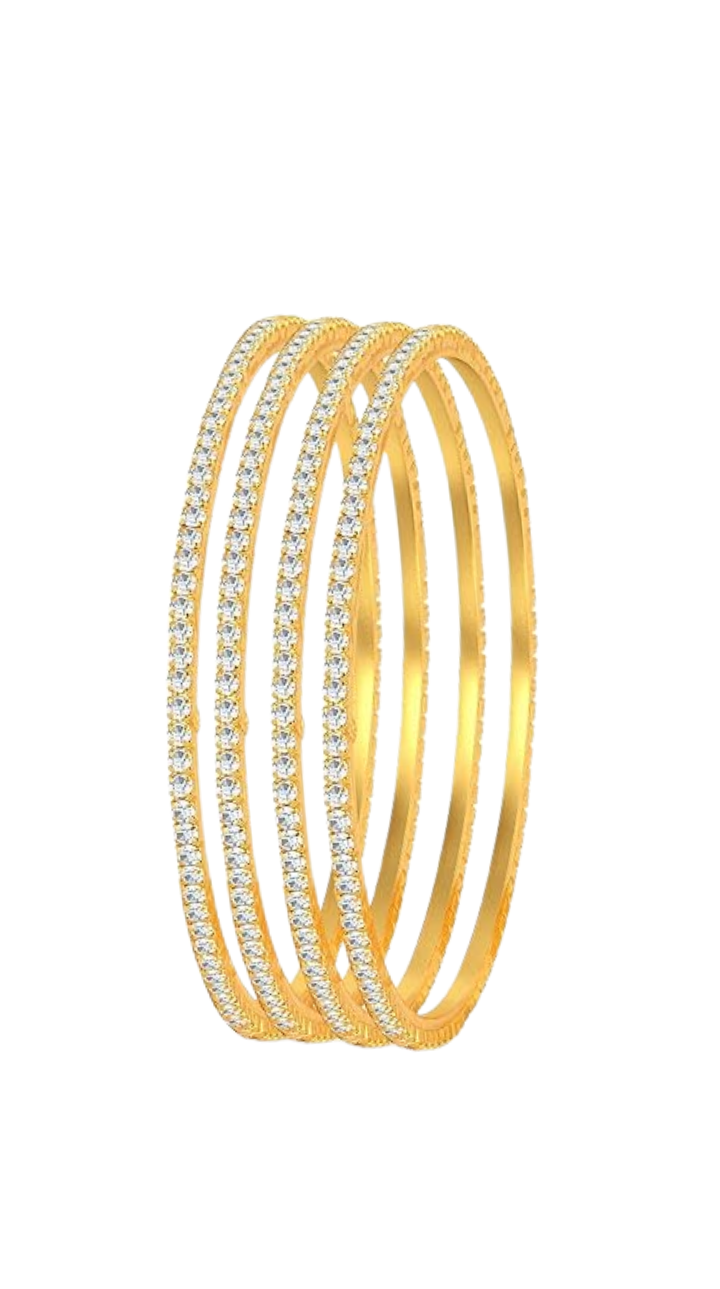 Gold Crystal Multi-Layer Bangle